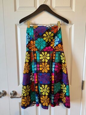 Trina Turk Strapless Retro Floral Dress